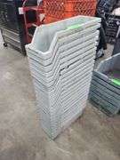 Twenty Three Small Stackable Bins, Approx. 4x5x13