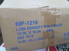 Box of 12"x18" 6mils Poly Bags Approx 400
