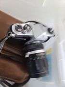 Pentax 35mm Camera with Extra Lenses, Case, Tripod and Flash (untested) in Tote