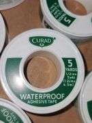 Thirty-Four 1/2in x 5-yard Rolls of Curad Waterproof Adhesive Tape