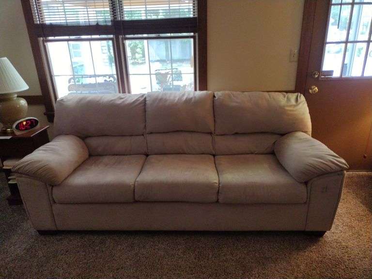 Upholstered Couch Approx 89"x37" Needs Spot Cleaned