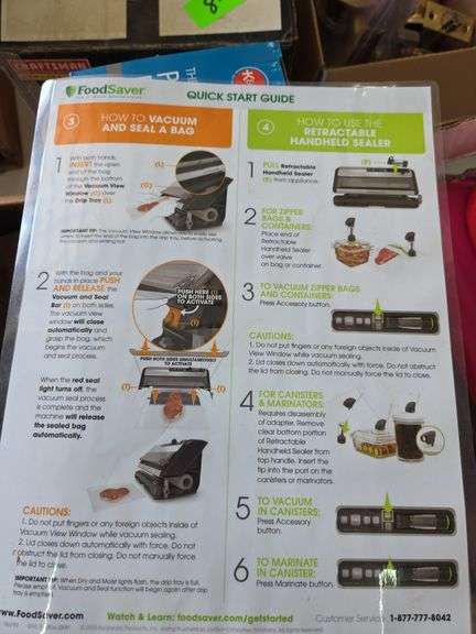 Food Saver Vacuum Sealer W/Bags