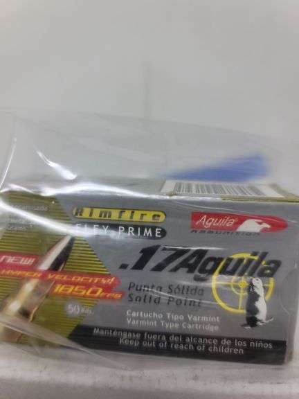 50 round box Aquila .17 ammo