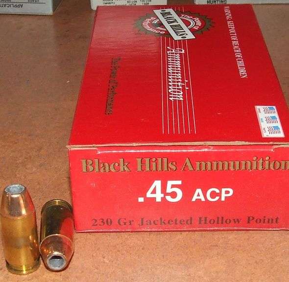 50 rounds Black Hill 45 Auto