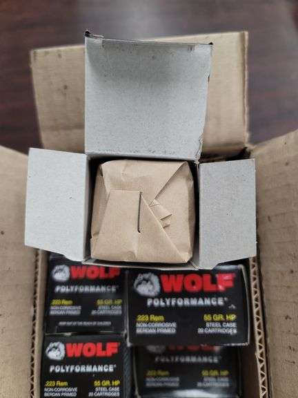 500 round case Wolf 223 HP (individual sealed 20 round boxes)