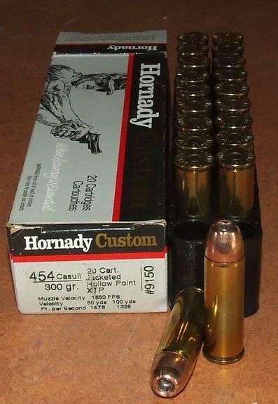 20 rounds Hornady 454 Casull