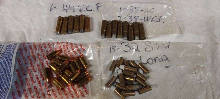 Assorted ammo (6-44 WCF, 8-38 WCF, 15-40 S&W, & 18-32 WS&W long)