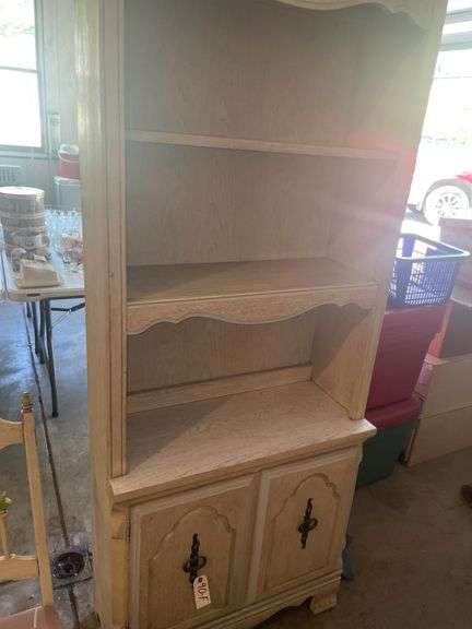 Wooden Bookshelf with Cabinet Bottom approx 30"x74"x13"