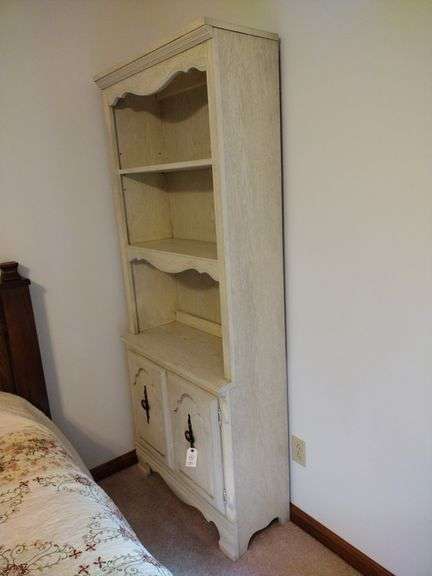 Wooden Bookshelf with Cabinet Bottom approx 30"x74"x13"