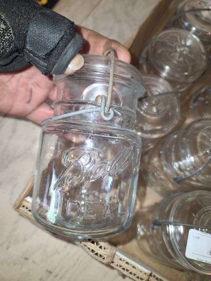 Twenty-Four Vintage Swing-Top Pint Jars