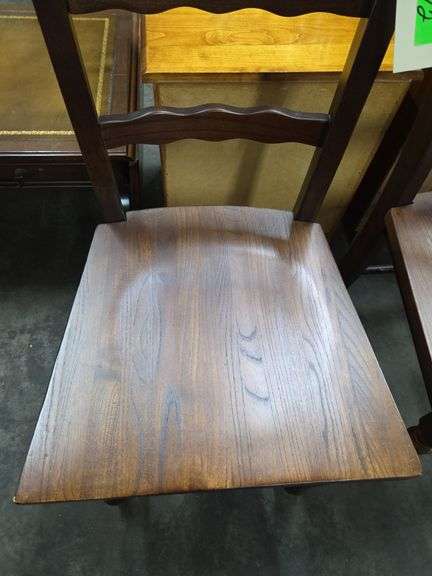 2 Antique Wooden Dining Chairs
