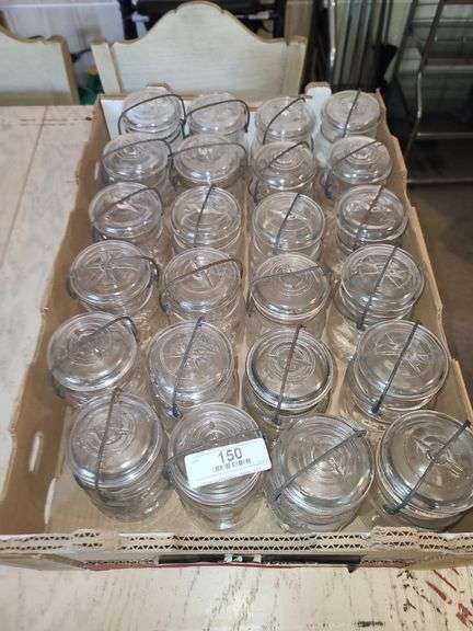 Twenty-Four Vintage Swing-Top Pint Jars