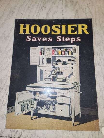 Hoosier Furniture Metal Sign, Approx. 12"x16"
