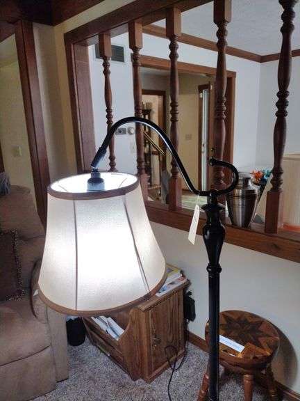 Black Metal Floor Lamp Approx 57" Tall