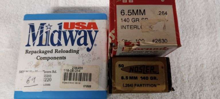 161 pcs 6.5mm 140gr bullets