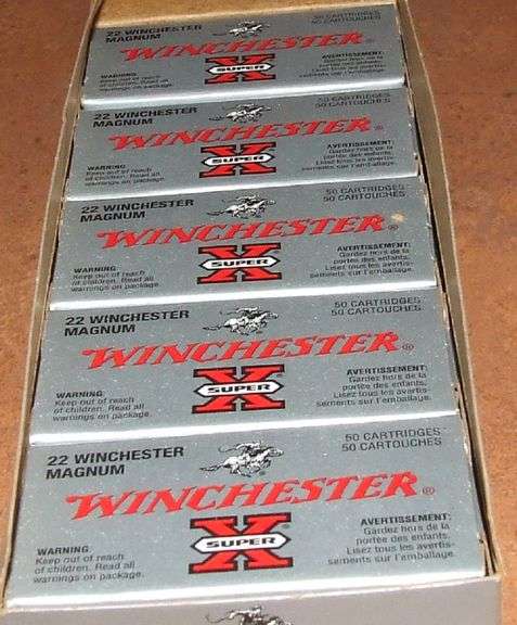 250 rounds Winchester 22 Win Magnum