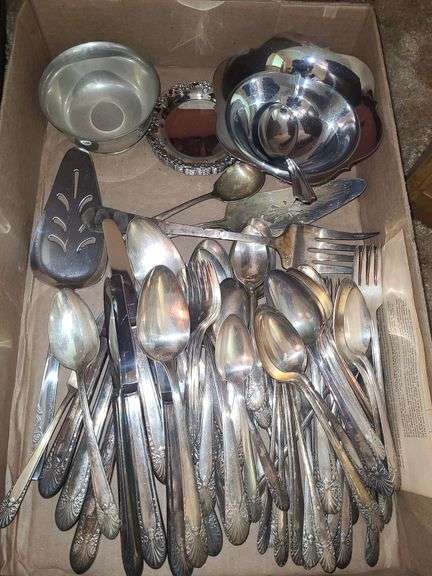 Box of Crown Silver-Plate Silverware