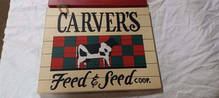 2 Hanging wood signs