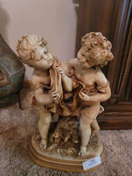 Vintage Marwal Cherubs Statue
