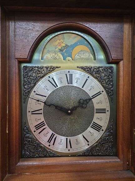 Grand Father Clock Approx 14 1/ 2" x 9" x 74" Tall