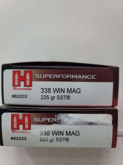 2-20 rnd box Hornady 338 Win Mag