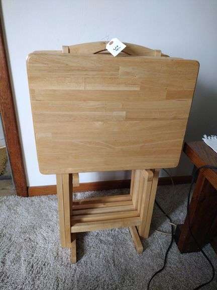 Wooden TV Trays With Stand