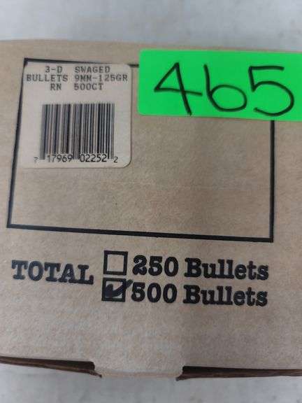 450+ pcs 3D Swaged 9mm 125gr bullets