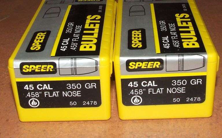 100 pcs Speer .45 caliber .458" Bullets