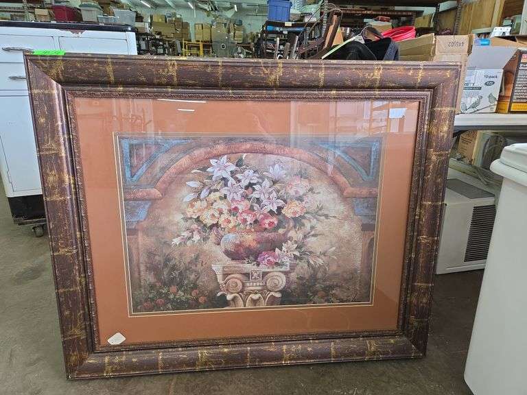 Flower Framed Picture Approx 43" x 35"