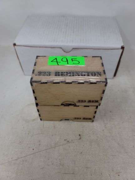 2 home made wooden ammo boxes (223)