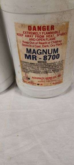 Approx 8 lbs Magnum MR-8700 powder