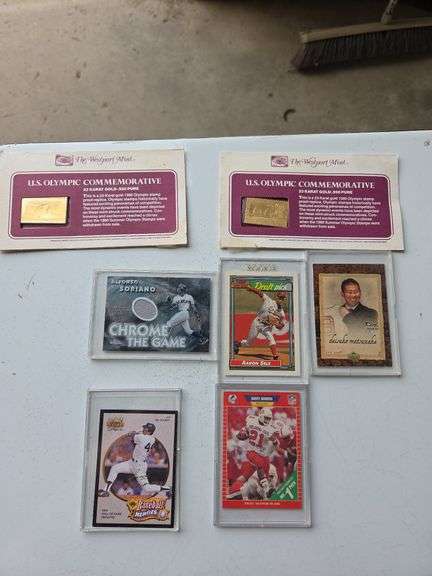 Collector Sport Cards-U.S. Olympic Commemorative 23k Replica Stamps