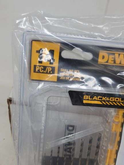 New set of 14" DeWalt Black & Gold drill bits