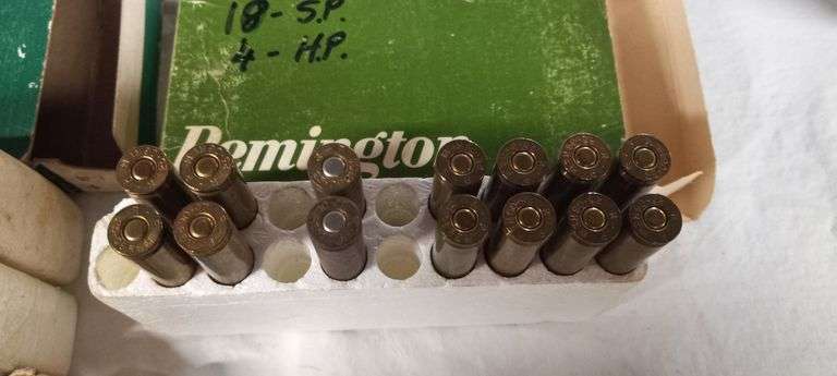 14 live rnds  and 22 empty brass  25-06