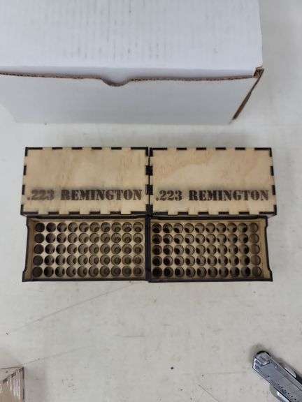 2 home made wooden ammo boxes (223)