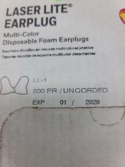 200 Pair Lazer Lite Earplugs (unopened)