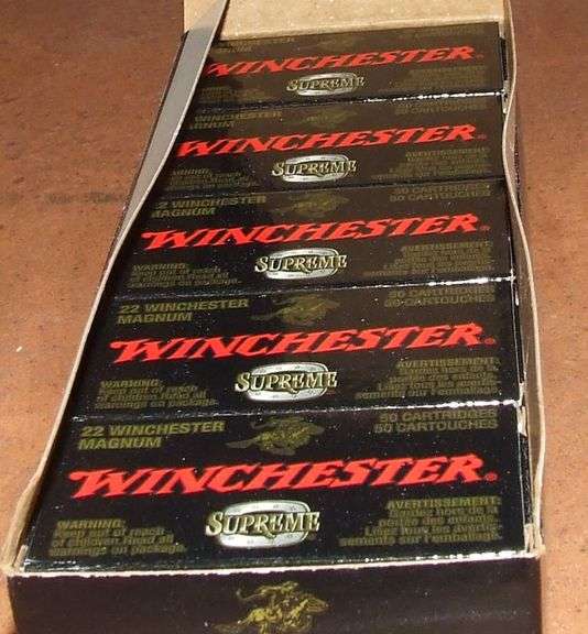 250 rounds Winchester Supreme 22 Win Magnum
