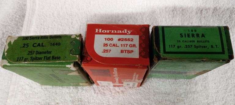 86 pcs 25 caliber 117gr bullets