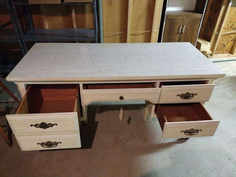 Wooden Desk Approx 57"x29"x24"
