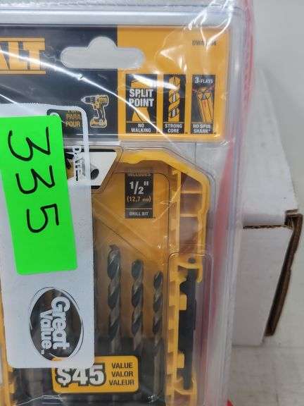 New set of 14" DeWalt Black & Gold drill bits
