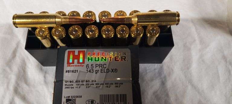 20 rnd box 6.5 PRC 143gr ELD-X