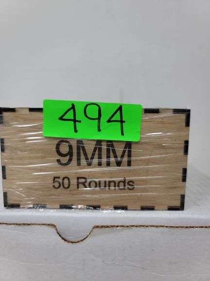 2 home made wooden ammo boxes (9mm Luger)