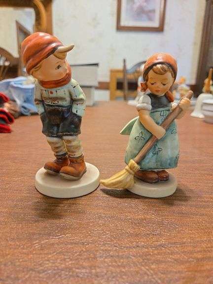 2 Goebel Figurines-March Winds-Little Sweeper