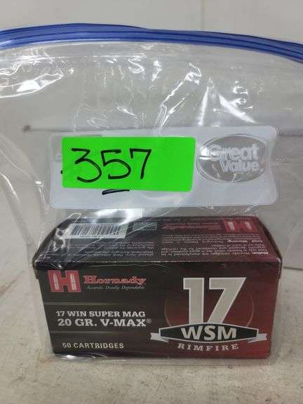 50 round box Hornady .17 Win Super Mag