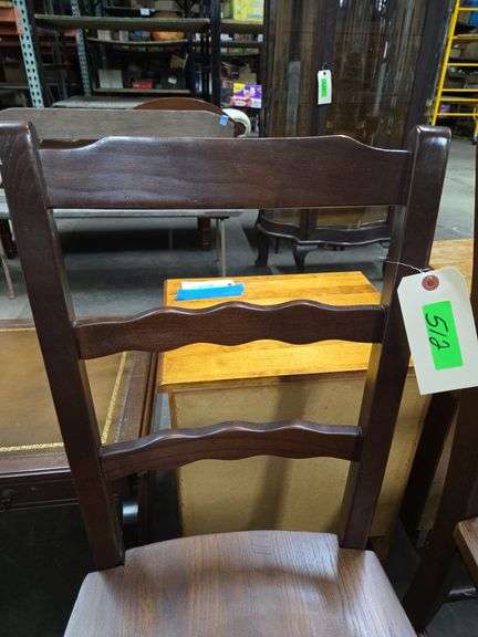 2 Antique Wooden Dining Chairs
