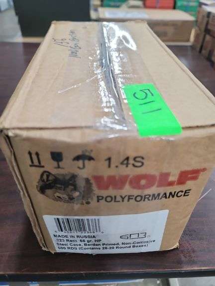 500 round case Wolf 223 HP (individual sealed 20 round boxes)
