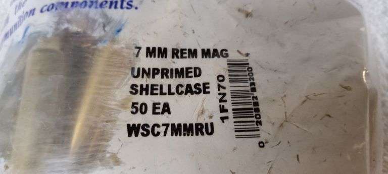 50 pcs New 7mm Rem Mag brass