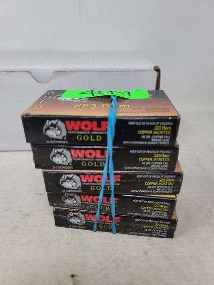 5-20 rnd box Wolf Gold 223 Rem 55gr. (Sealed boxes)