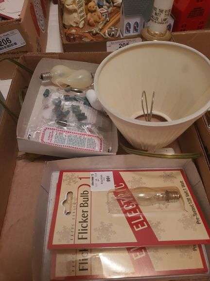 Decor, Glue Gun, & Lamp