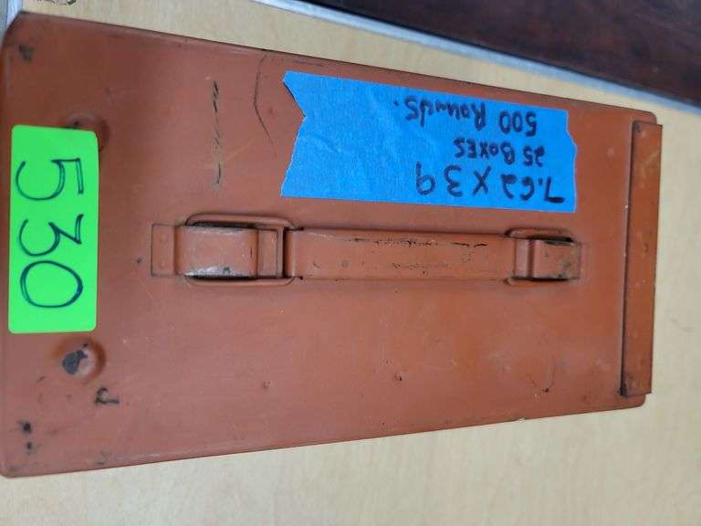 500 rnds assorted 7.62x39 in a 50 cal ammo can